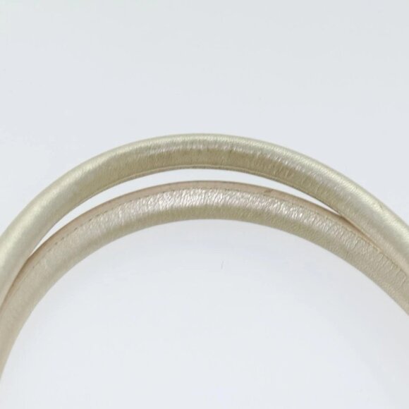 Salvatore Ferragamo Gancini Hand Bag Leather Gold Tone Gold - Picture 8 of 16